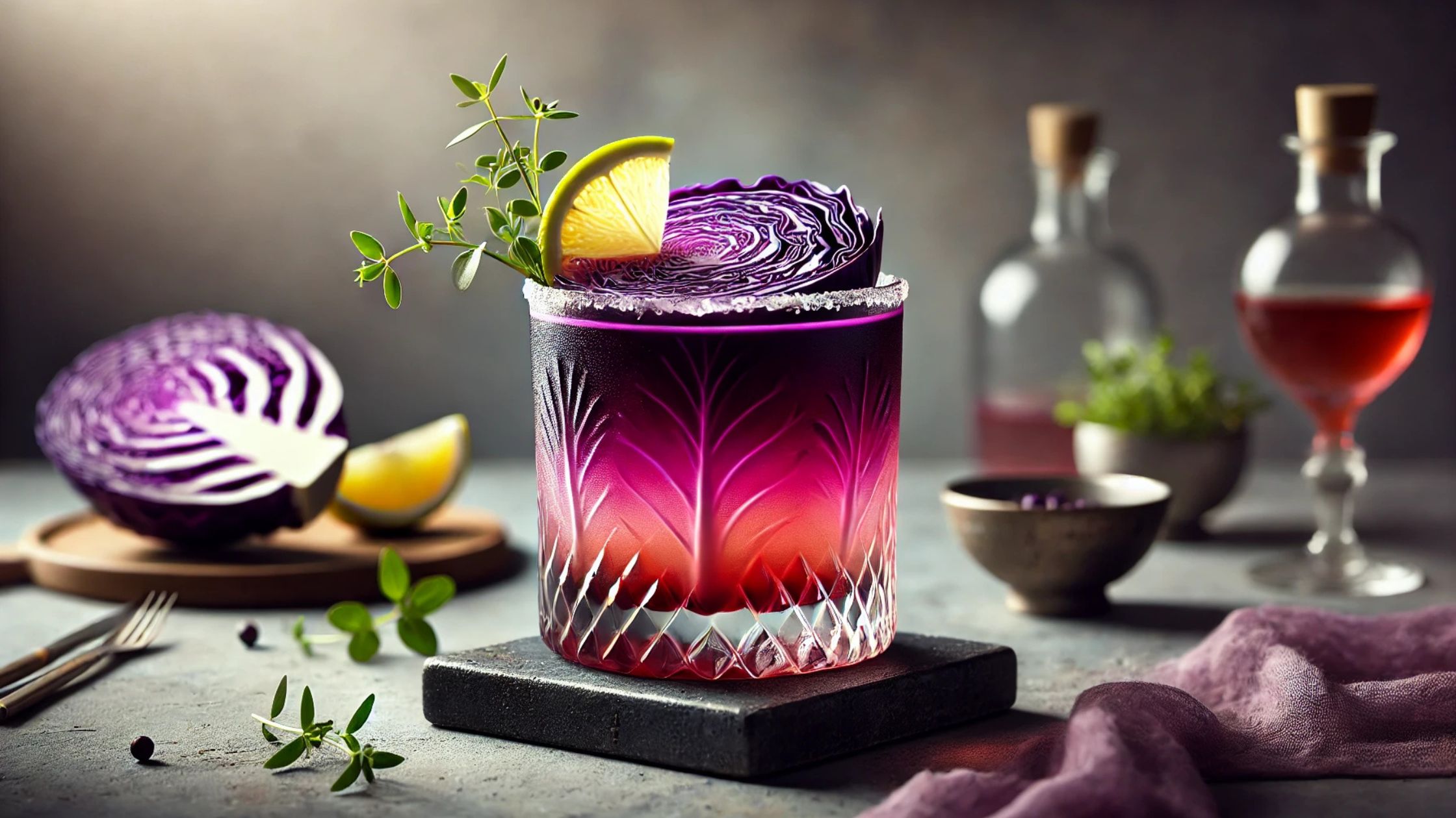 Purple Red Cabbage Tequila  cocktails